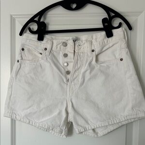 Agolde White Jean Shorts